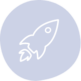 performance efficiency rocketship icon