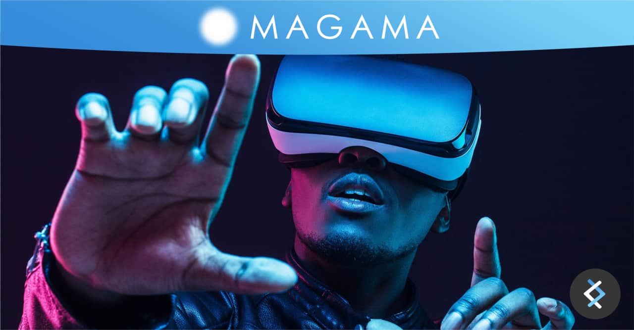 Magma case study man wearing virtual reality (VR) headset